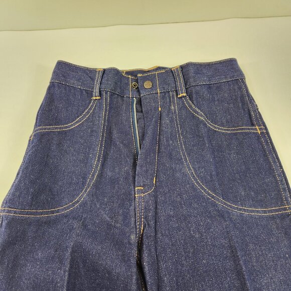 Sears Girls 14 High Waisted Wide Leg Flare Jeans Vtg 1970s - Picture 8 of 13